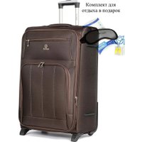 Чемодан 4 ROADS 6161-L 75 см (кофейный)