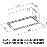 Кухонная вытяжка Meferi SMARTBOX60BK Glass Comfort