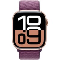 Умные часы Apple Watch Series 10 46 мм (алюминиевый корпус, розовое золото/сливовый, нейлоновый ремешок)