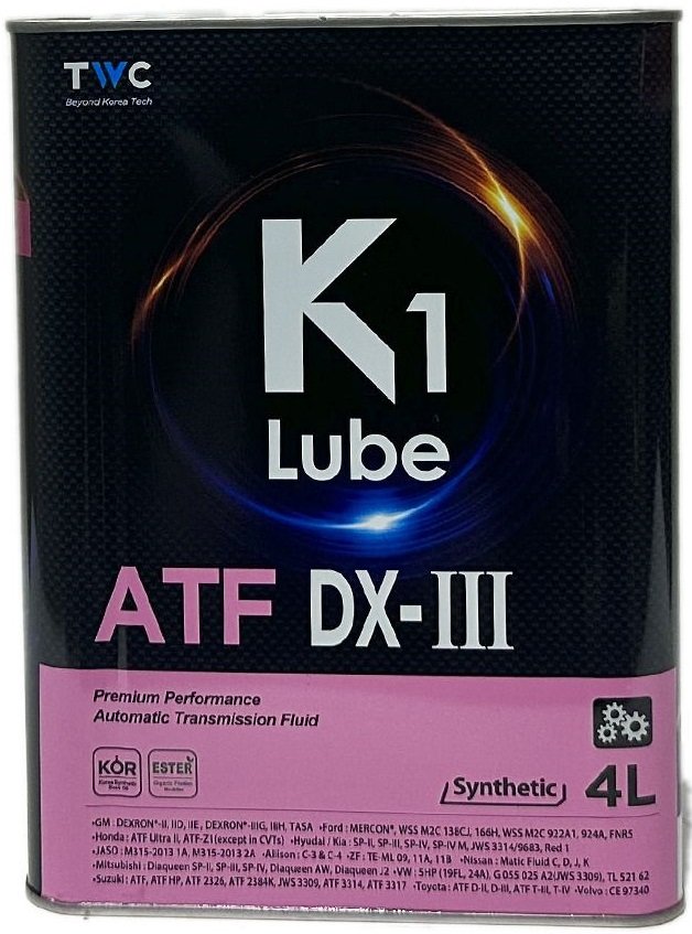 

Трансмиссионное масло K1 Lube ATF DX-III 4л