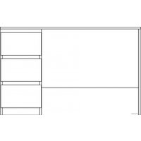 Стол Mio Tesoro Кастор 3 ящика 116x65 2.03.06.090.1 (белый)