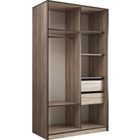 Шкаф-купе Евва АЭП ШК.2.02 138 TTG.02 (дуб трюфель/дуб трюфель/венге глянец)