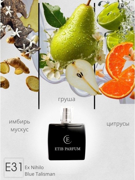 

Туалетная вода ETIB Parfum аналоговый парфюм Ex Nihilo Blue Talisman E31 EdP (15 мл)