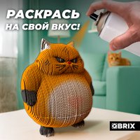 3Д-пазл QBRIX Злой кот-копилка 3D 20100