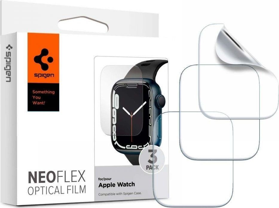 

Защитная пленка Spigen Neo Flex для Apple Watch 9/8/7/6/SE/5/4 (44/45 mm) AFL04049 (3шт)