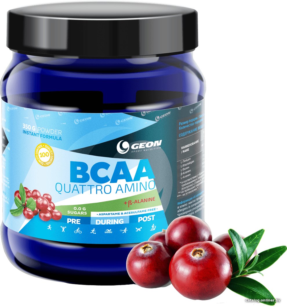 BCAA Geon BCAA Quattro Amino (клюква, 350г)