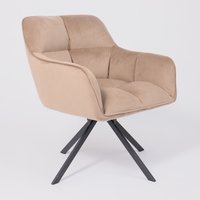 Интерьерное кресло AksHome Virginia (велюр, капучино HCJ-11/черный)