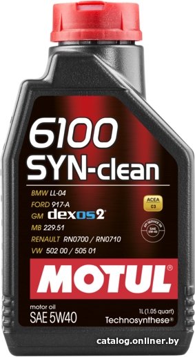 Моторное масло Motul 6100 Syn-clean 5W-40 1л