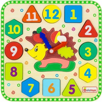 Сортер Alatoys Часики Ежик ЧС11