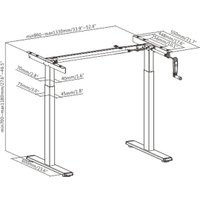 Стол ErgoSmart Manual Desk Compact FR 1200х650х25 мм (ЛДСП дуб натуральный/черный)