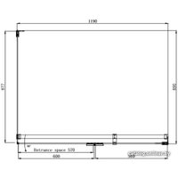 Душевой уголок Ambassador Abner 10011104R 120х90