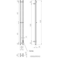 Полотенцесушитель Двин X-2 Plaza Neo 140x8 BL