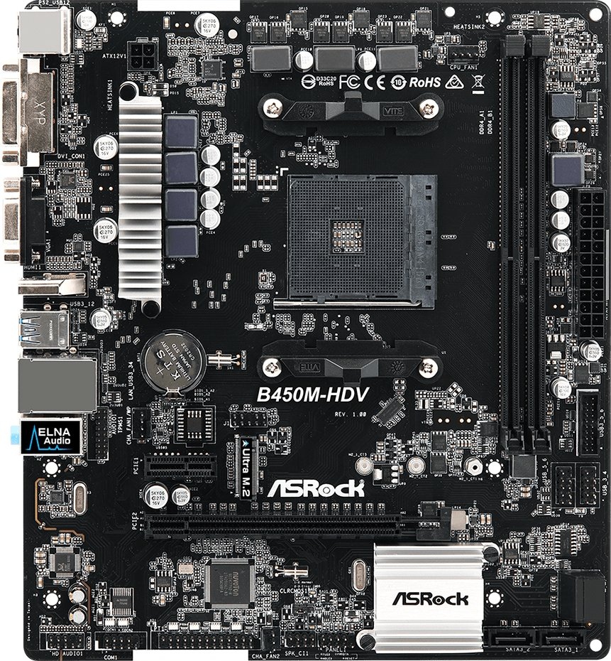 

Материнская плата ASRock B450M-HDV