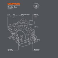 Дисковая (циркулярная) пила Daewoo Power DAS 1621Li Set (с 1-им АКБ)