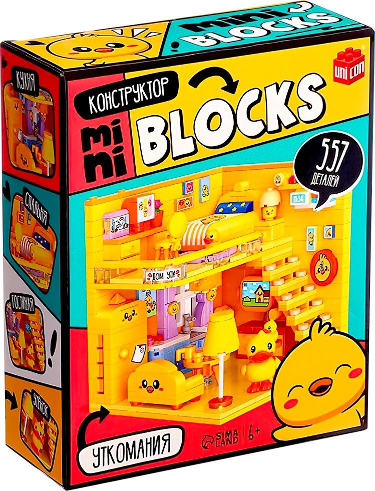 

Конструктор Unicon Mini Blocks. Уткомания 21279 10702981 (557эл)