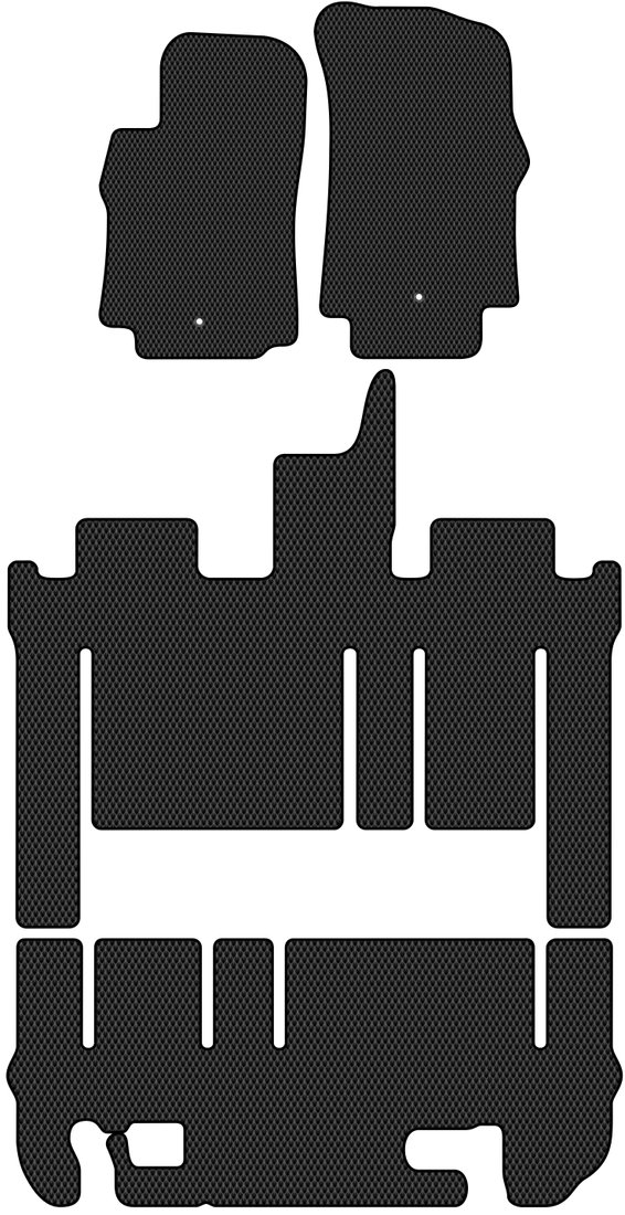 

Комплект ковриков для авто Alicosta Hyundai H1 II (минивэн / TQ) +3 ряд 2007 - 2018 (черный, ромб)