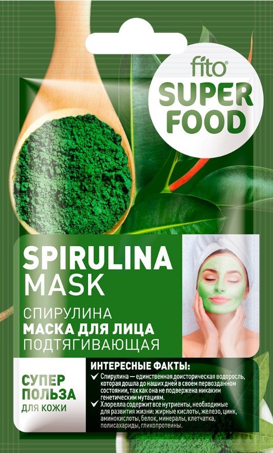 

Фитокосметик Маска для лица кремовая Fito Superfood подтягивающая Спирулина (10 мл)