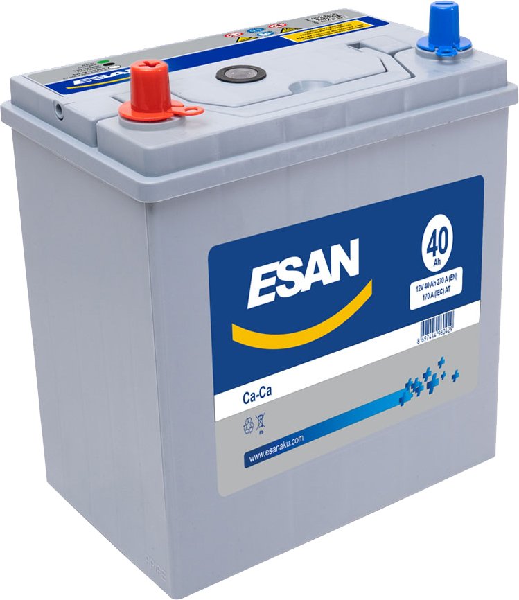 

Автомобильный аккумулятор ESAN Asia 40 JL+ (40 А·ч)