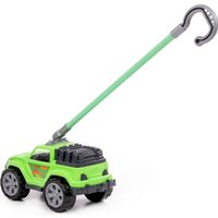 Игрушка-каталка Полесье Легионер с ручкой 63929 (зеленый)