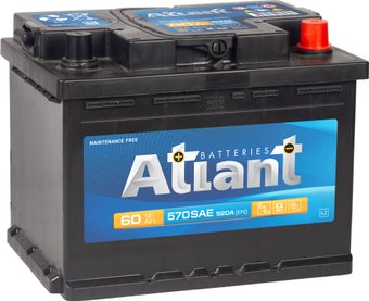 Автомобильный аккумулятор Atlant Blue R+ (60 А·ч)