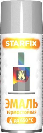 

Эмаль Starfix термостойкая SM-39874-1 0.52 л (серебристый)