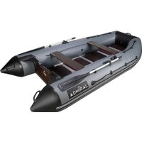 Моторно-гребная лодка Адмирал АМ-380 (серый/черный)
