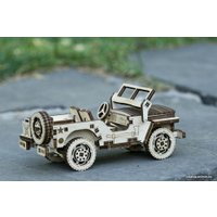 3Д-пазл Wood Trick Прицеп-автовоз с военным кабриоджипом 1234-18