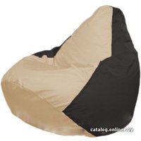 Кресло-мешок Flagman Груша Макси Г2.1-130 (светло-бежевый/черный)