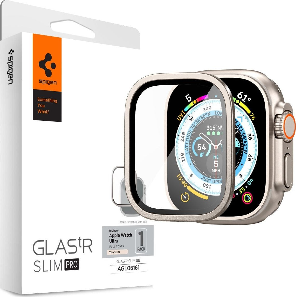 

Защитное стекло Spigen Glass TR Slim Pro для Apple Watch Ultra (49mm) AGL06161