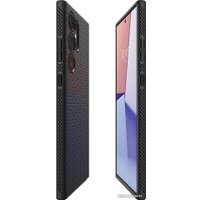 Чехол для телефона Spigen Liquid Air для Galaxy S23 Ultra ACS05614 (черный)