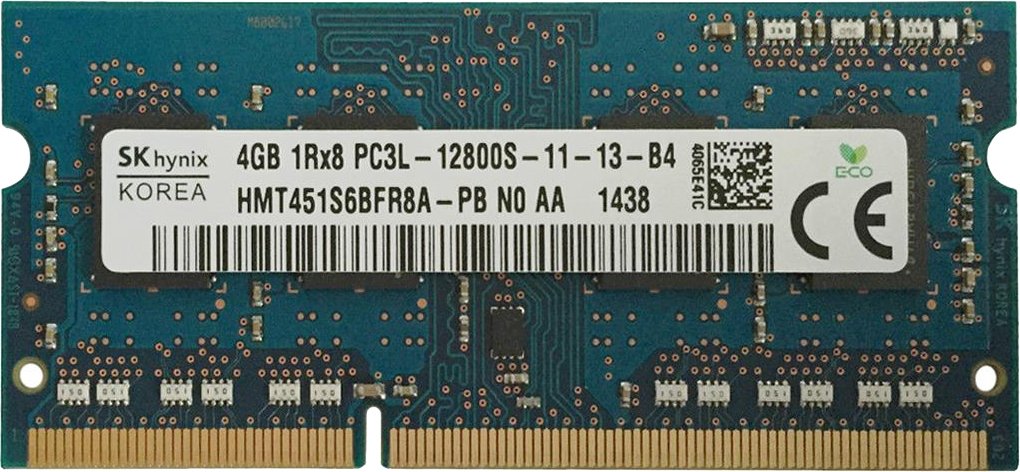

Оперативная память Hynix 4GB DDR3 SO-DIMM PC3-12800 HMT451S6BFR8A-PB