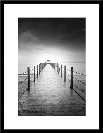 Картина Miram ЧБ. Заброшенная пристань 230403304 (30x40)