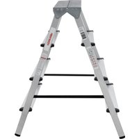 Лестница-стремянка Новая высота NV 112 алюминиевая двухсторонняя 2x4 ступеней