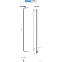 Полотенцесушитель Ростела Слим 1/2" 1 перекладина 150 см (черный)