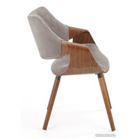 Стул с подлокотниками Halmar K396 (серый/орех)