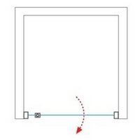 Душевая дверь Roth Project Sol OBDO1/90 (хром/прозрачное стекло)