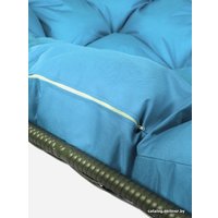 Подвесной диван M-Group Лежебока 11180303 (с серым ротангом/голубая подушка)