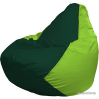 Кресло-мешок Flagman Груша Г2.1-63 (тёмно-зелёный/салатовый)