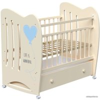 Классическая детская кроватка VDK Wonderful колесо-качалка (слоновая кость)
