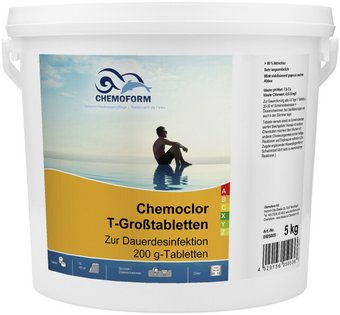 Химия для бассейна Chemoform Кемохлор T в таблетках по 200г 5кг