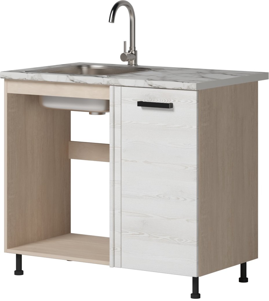 

Шкаф напольный Genesis Мебель Алиса Лофт 1000 (дуб сонома/сосна белый)