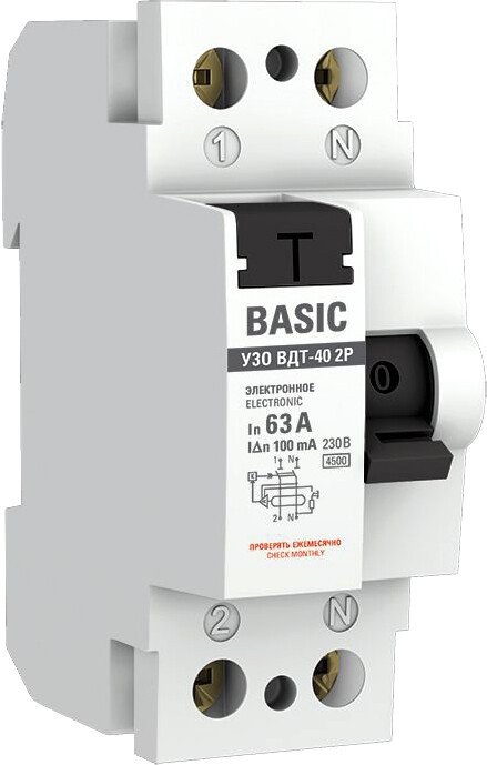 

Устройство защитного отключения EKF Basic elcb-2-63-100e-sim