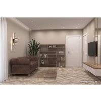 Стеллаж Hype Mebel Зиг-Заг 170x150 (черный/древесина белая)