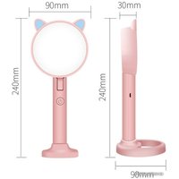 Косметическое зеркало ShineMirror TD-026 (розовый)