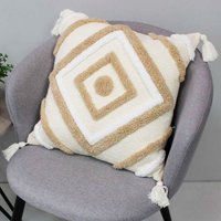 Чехол на подушку Matex Tufted ALEX-030 (бежевый/светло-коричневый)