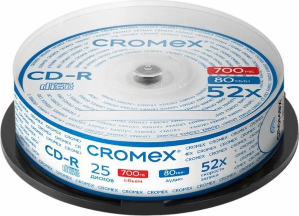 

CD-R диск Cromex 700Mb 52x 513776 (25 шт.)