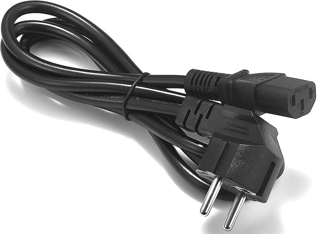 

Кабель USBTOP 220v трехконтактный 0.75 mm (1.8 м, черный)