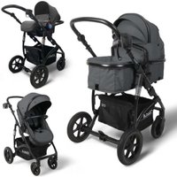 Универсальная коляска Bubago Zoom (3 в 1, темно-серый)