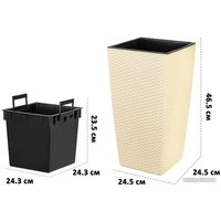 Кашпо El Casa Камелия 640379 (ротанг/слоновая кость)