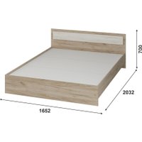 Кровать Тащи в дом Гармония КР601 160х200 (крафт серый/крафт белый)